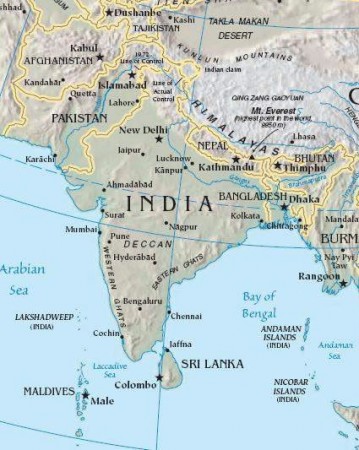 India South Asia Map Maps Of India