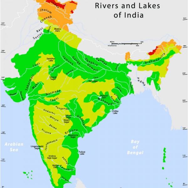 Rivers Map Of India - Maps Of India