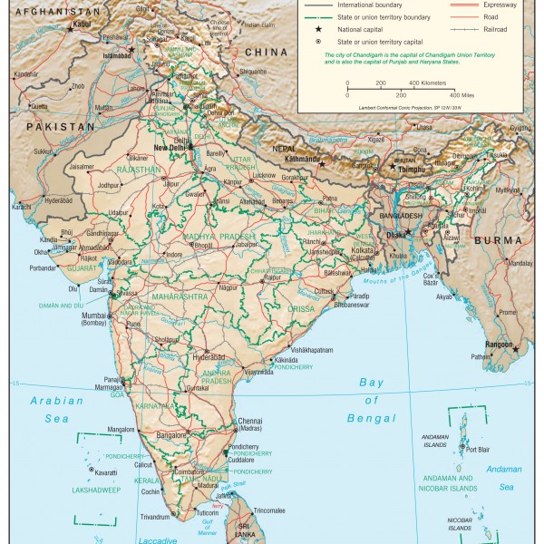 Relief Of India - Maps Of India