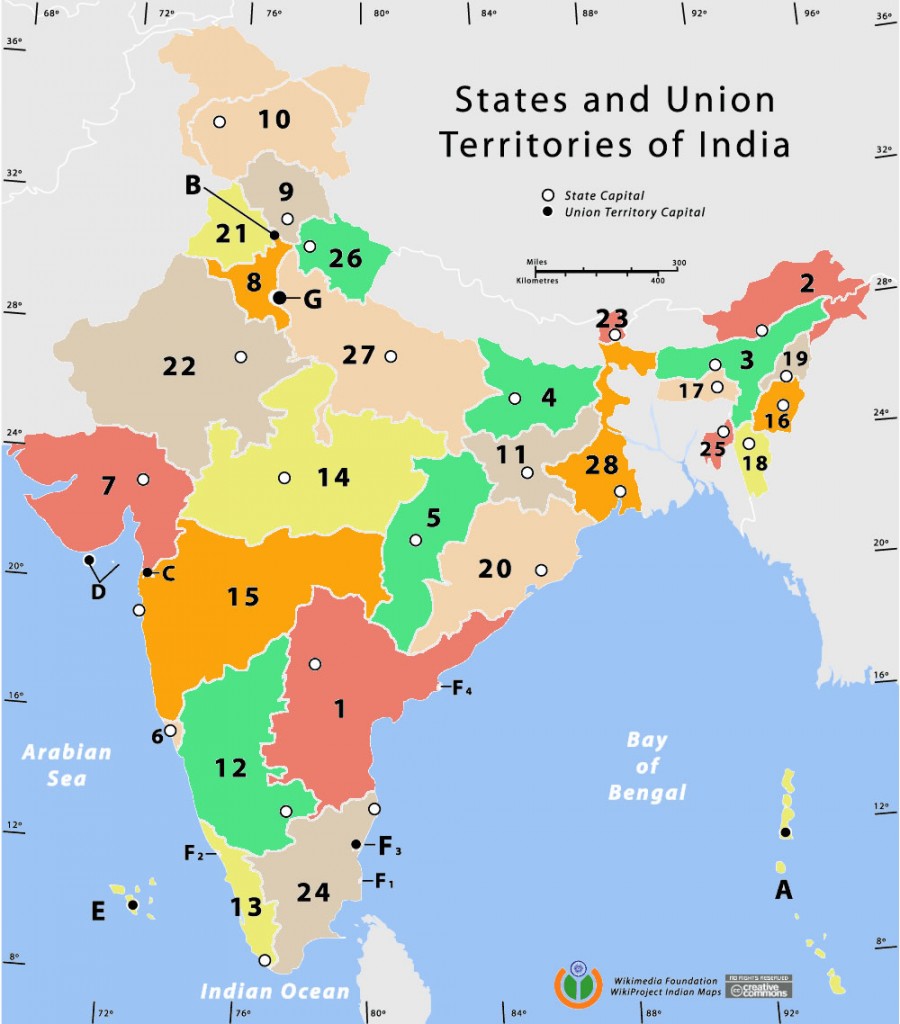 statesandunionterritoriesofindia Maps of India