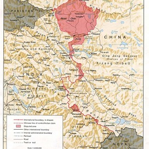 China India border western sector 1988 - Maps of India