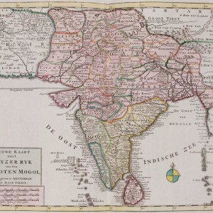 India historical map 1700 1792 from The Historical Atlas - Maps of India